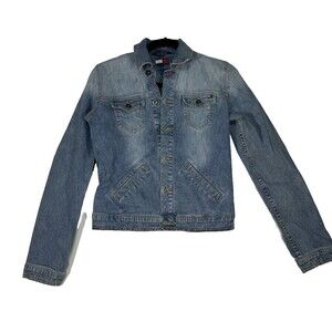 Tommy Hilfiger Tommy Jeans Distressed Women's Size S Distressed Jacket Y2K 2000s